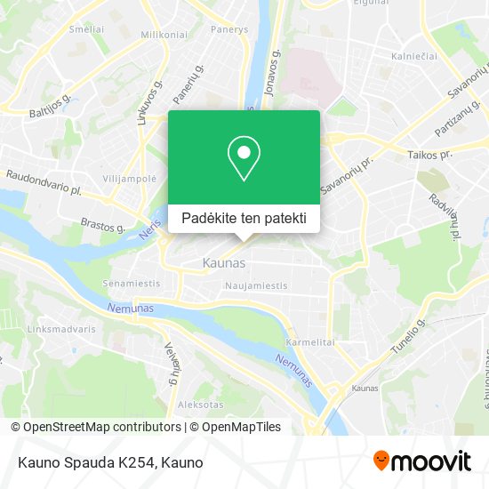 Kauno Spauda K254 žemėlapis