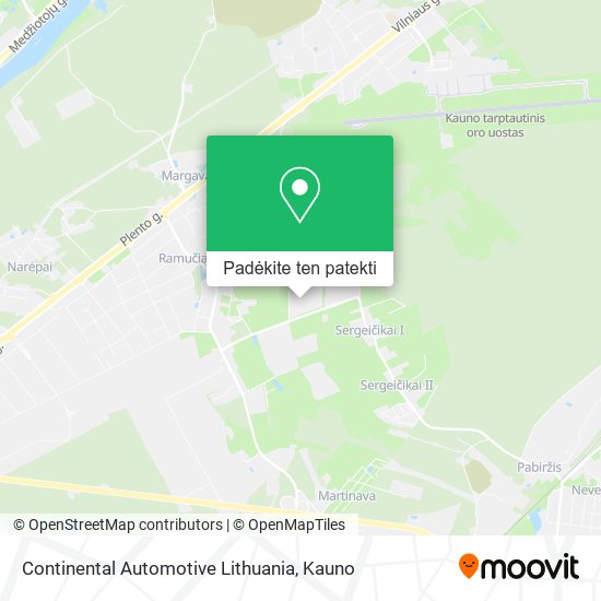 Continental Automotive Lithuania žemėlapis
