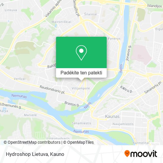 Hydroshop Lietuva žemėlapis