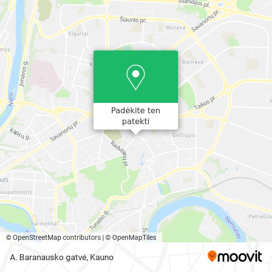 A. Baranausko gatvė žemėlapis