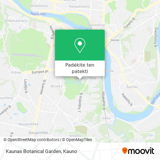 Kaunas Botanical Garden žemėlapis