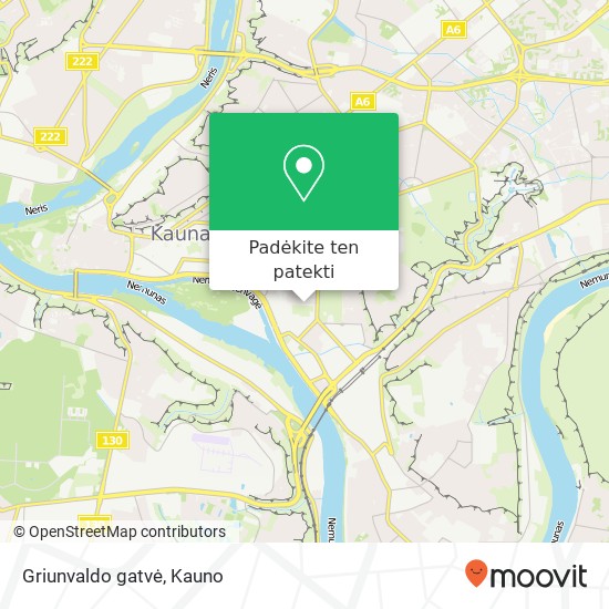 Griunvaldo gatvė žemėlapis