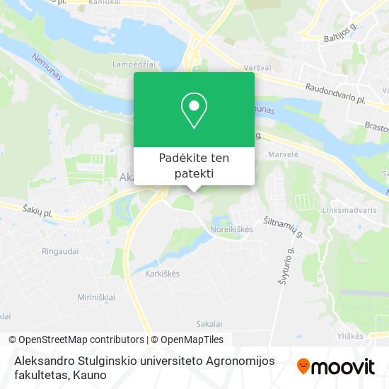 Aleksandro Stulginskio universiteto Agronomijos fakultetas žemėlapis