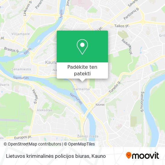 Lietuvos kriminalinės policijos biuras žemėlapis