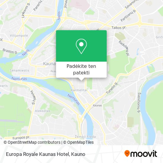 Europa Royale Kaunas Hotel žemėlapis