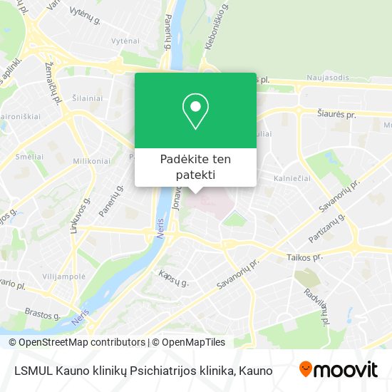 LSMUL Kauno klinikų Psichiatrijos klinika žemėlapis