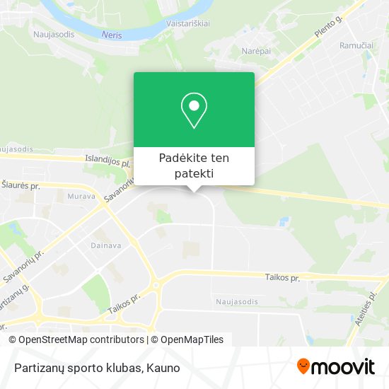 Partizanų sporto klubas žemėlapis