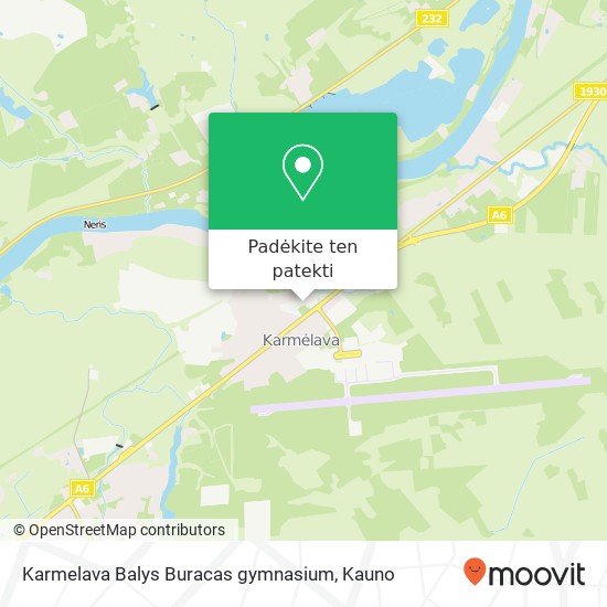 Karmelava Balys Buracas gymnasium žemėlapis
