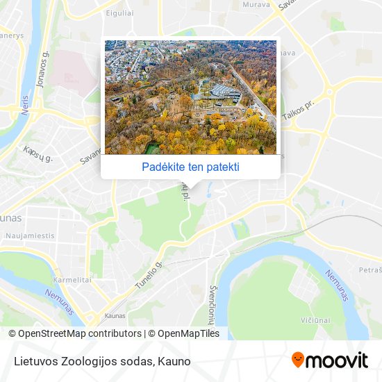 Lietuvos Zoologijos sodas žemėlapis