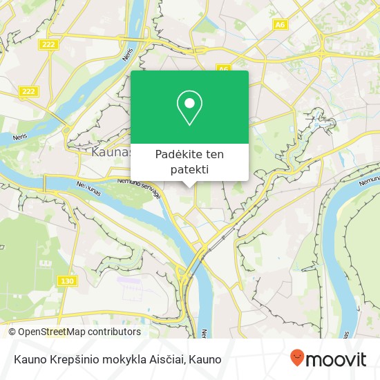 Kauno Krepšinio mokykla Aisčiai žemėlapis