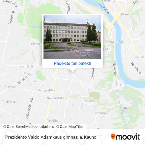 Prezidento Valdo Adamkaus gimnazija žemėlapis