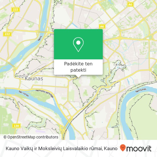 Kauno Vaikų ir Moksleivių Laisvalaikio rūmai žemėlapis