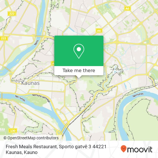 Fresh Meals Restaurant, Sporto gatvė 3 44221 Kaunas žemėlapis