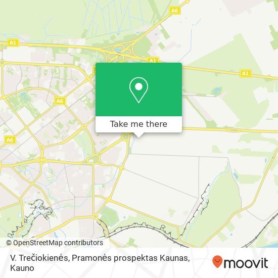 V. Trečiokienės, Pramonės prospektas Kaunas žemėlapis