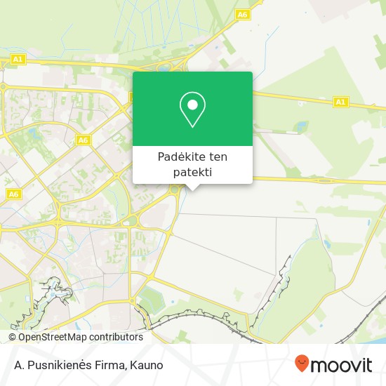 A. Pusnikienės Firma, Pramonės prospektas Kaunas žemėlapis