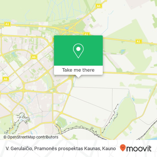 V. Gerulaičio, Pramonės prospektas Kaunas žemėlapis