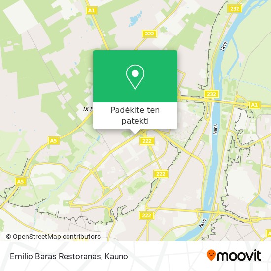Emilio Baras Restoranas žemėlapis