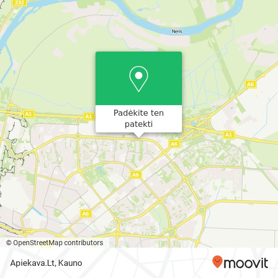 Apiekava.Lt, Šiaurės prospektas Kaunas žemėlapis
