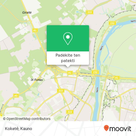 Koketė, 47483 Kaunas žemėlapis