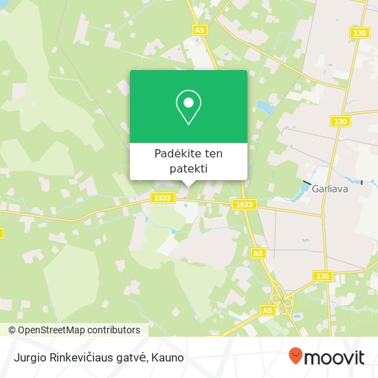 Jurgio Rinkevičiaus gatvė žemėlapis