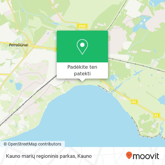 Kauno marių regioninis parkas žemėlapis