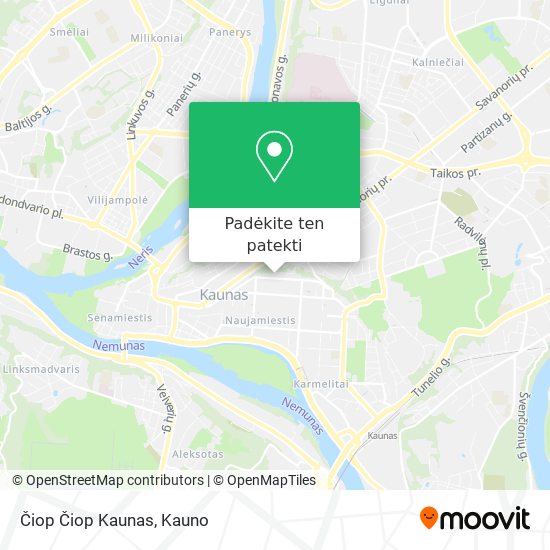 Čiop Čiop Kaunas žemėlapis