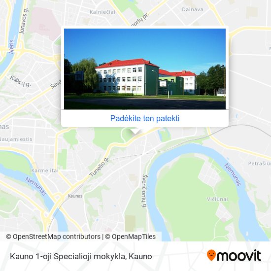 Kauno 1-oji Specialioji mokykla žemėlapis