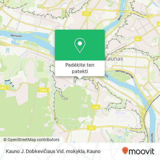 Kauno J. Dobkevičiaus Vid. mokykla žemėlapis