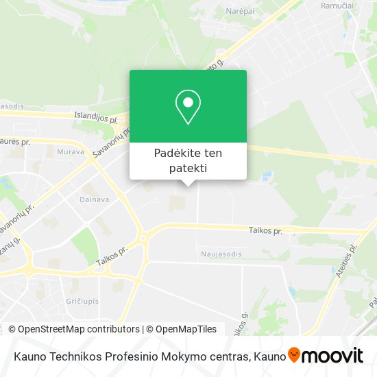 Kauno Technikos Profesinio Mokymo centras žemėlapis