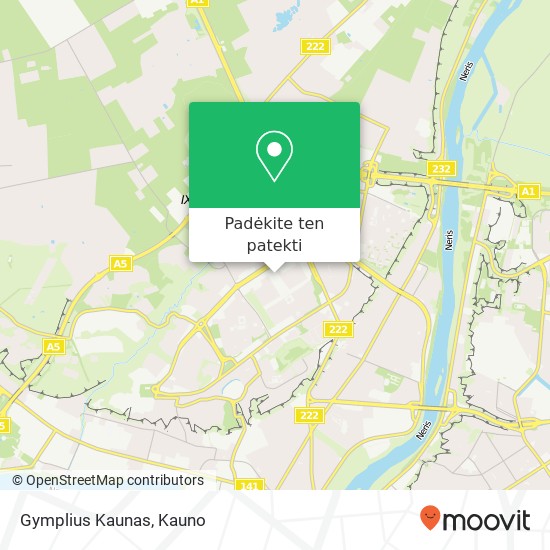 Gymplius Kaunas žemėlapis