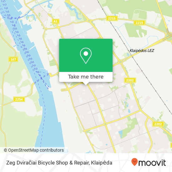 Zeg Dviračiai Bicycle Shop & Repair žemėlapis