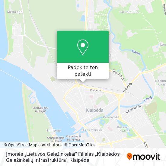 Įmonės „Lietuvos Geležinkeliai“ Filialas „Klaipėdos Geležinkelių Infrastruktūra“ žemėlapis
