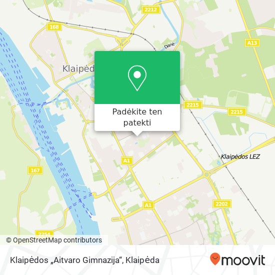 Klaipėdos „Aitvaro Gimnazija“ žemėlapis