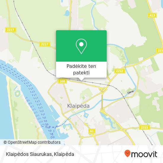 Klaipėdos Siaurukas žemėlapis