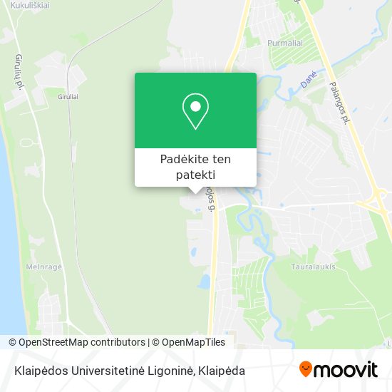 Klaipėdos Universitetinė Ligoninė žemėlapis