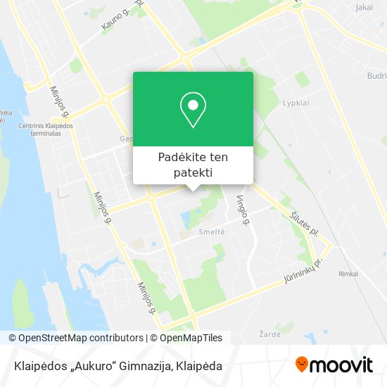 Klaipėdos „Aukuro“ Gimnazija žemėlapis