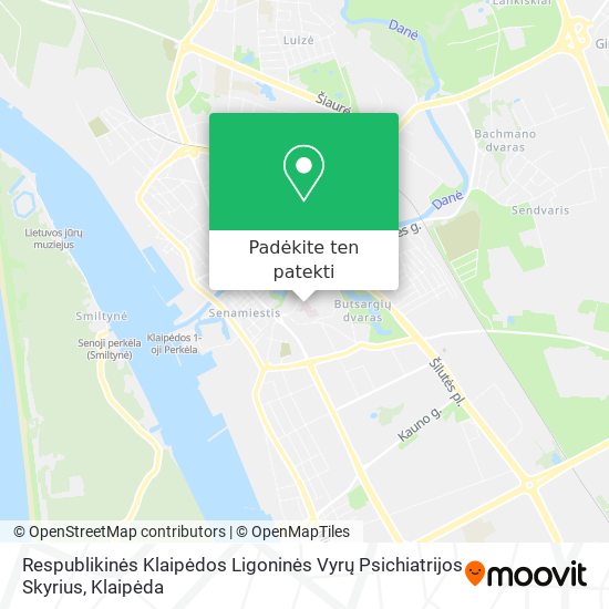 Respublikinės Klaipėdos Ligoninės Vyrų Psichiatrijos Skyrius žemėlapis