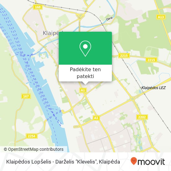 Klaipėdos Lopšelis - Darželis "Klevelis" žemėlapis