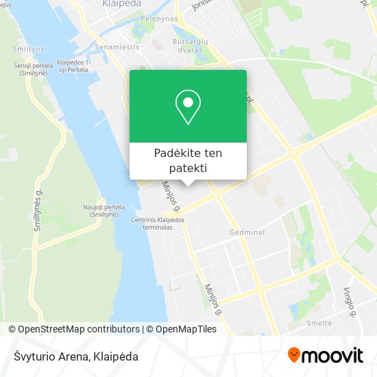 Švyturio Arena žemėlapis