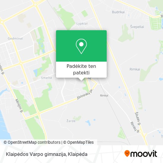 Klaipėdos Varpo gimnazija žemėlapis