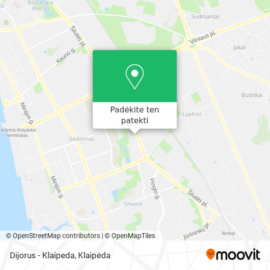Dijorus - Klaipeda žemėlapis