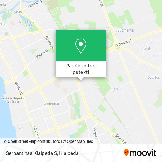 Serpantinas Klaipeda S žemėlapis