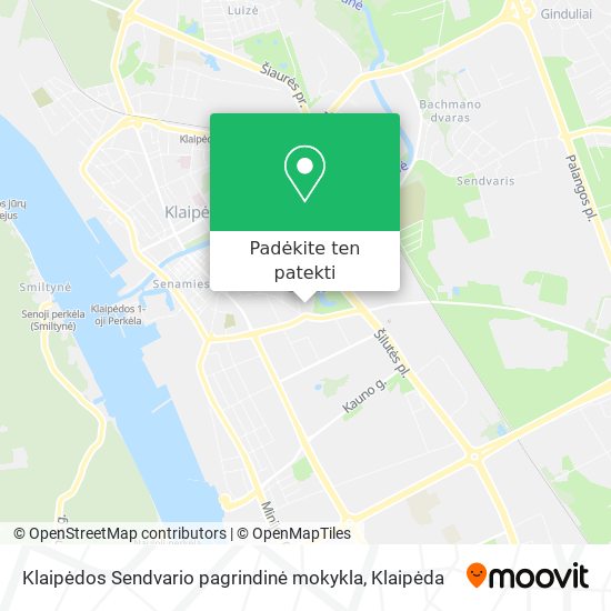Klaipėdos Sendvario pagrindinė mokykla žemėlapis