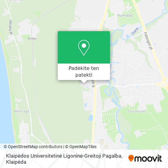 Klaipėdos Universitetinė Ligoninė-Greitoji Pagalba žemėlapis