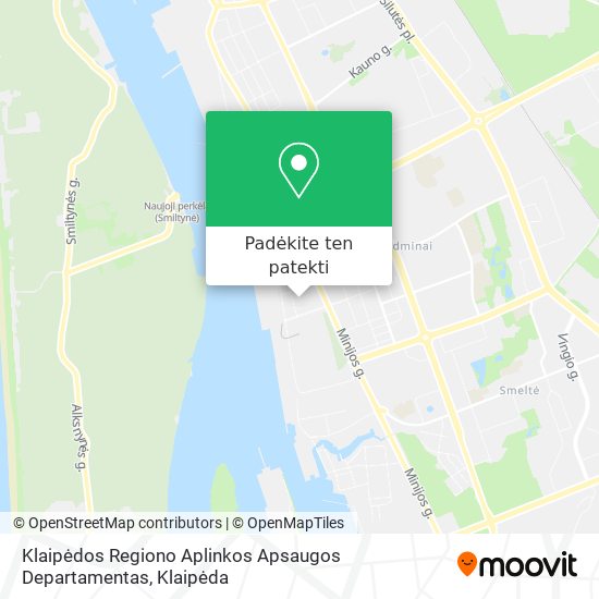 Klaipėdos Regiono Aplinkos Apsaugos Departamentas žemėlapis