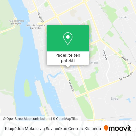 Klaipėdos Moksleivių Saviraiškos Centras žemėlapis