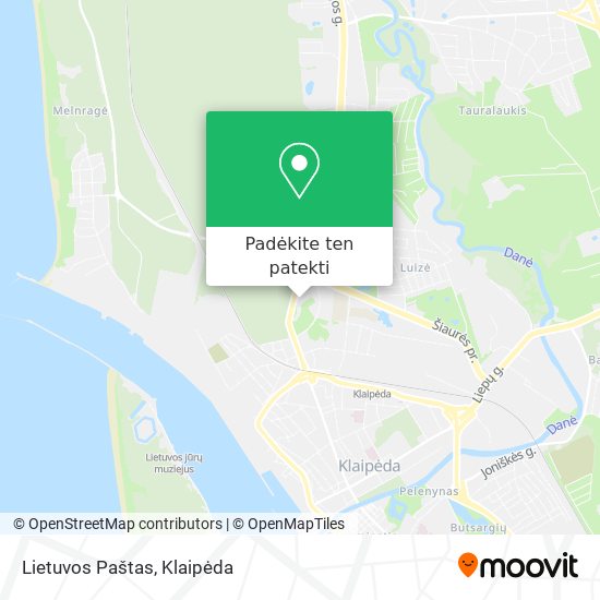 Lietuvos Paštas žemėlapis