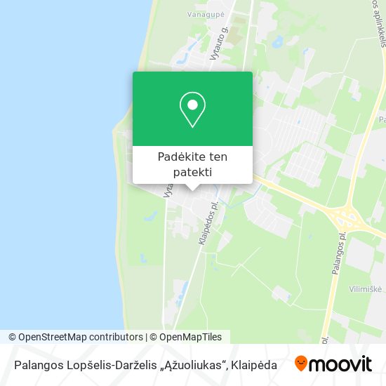 Palangos Lopšelis-Darželis „Ąžuoliukas“ žemėlapis