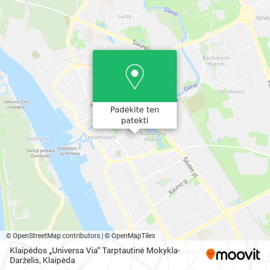 Klaipėdos „Universa Via“ Tarptautinė Mokykla-Darželis žemėlapis