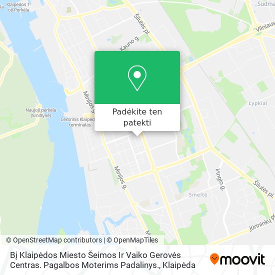 Bį Klaipėdos Miesto Šeimos Ir Vaiko Gerovės Centras. Pagalbos Moterims Padalinys. žemėlapis